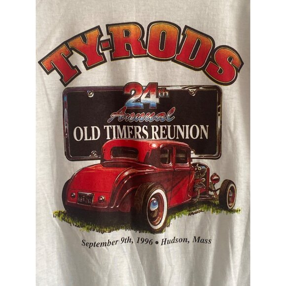 VTG Fruit of the Loom Ty Rods 24th Annual Old Timers Reunion 1996 Hudson, Mass W - Picture 7 of 7